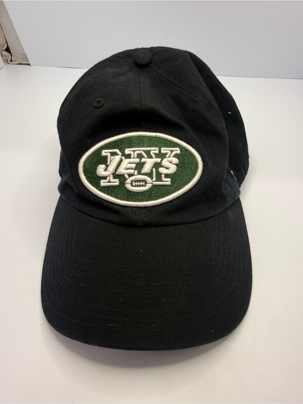 47 Black Cap with Green New York Jets Tab